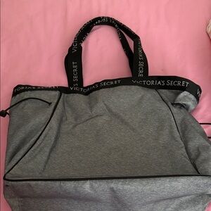 Victoria's Secret Black and Gray Tote Bag